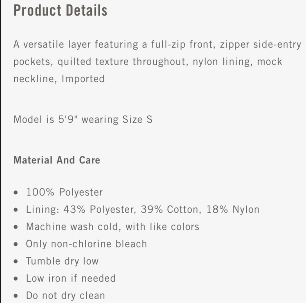 ABERCROMBIE & FITCH Quilted Vest - Picture 11 of 11